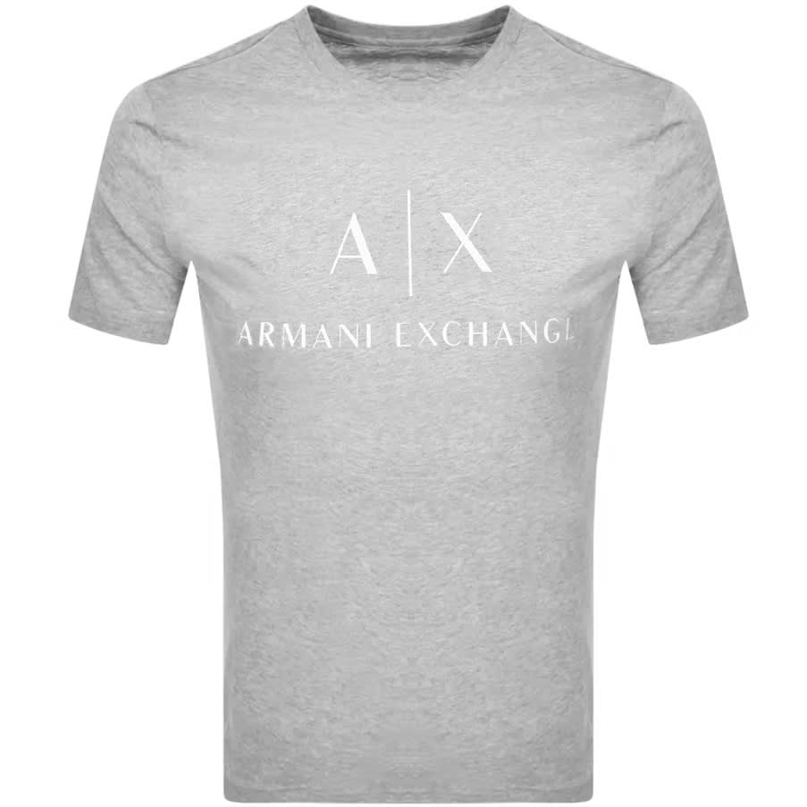 Alternative Image for ProductArmani Exchange Slim Crew Neck Logo T Shirt Grey1